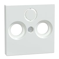 Zentralplatte Antennendose für Antennensteckdose, glänzend, antibakteriell, Thermoplast weiß (glänzend), Retail