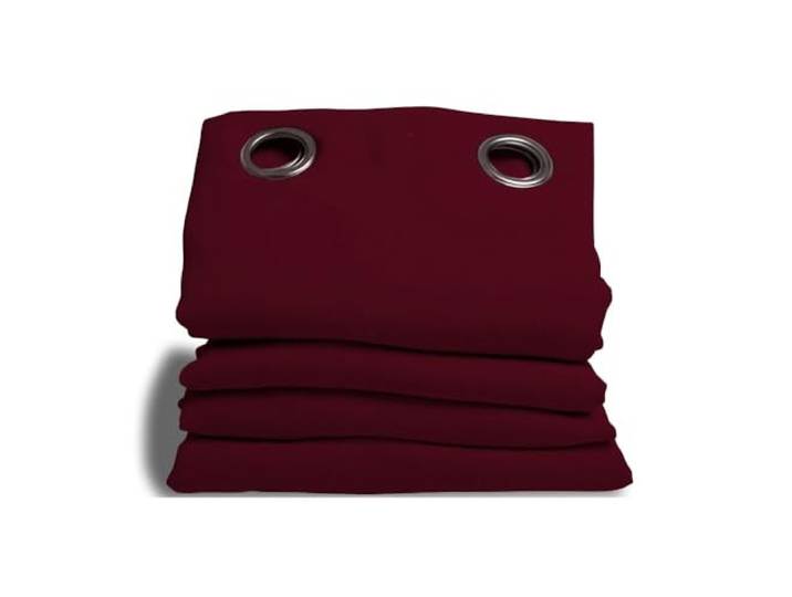 Moondream DecibelControl™ Rideau Anti-Bruit 3en1 Isolation Phonique Thermique Hiver+Été 100% Occultant Technologie Brevetée Fabrication UE Oeillets Rouge MC330 135L x 250H cm