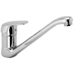 Herzbach Kappa Küchenarmatur 50115200101 chrom, Niederdruck, Gussauslauf schwenkbar