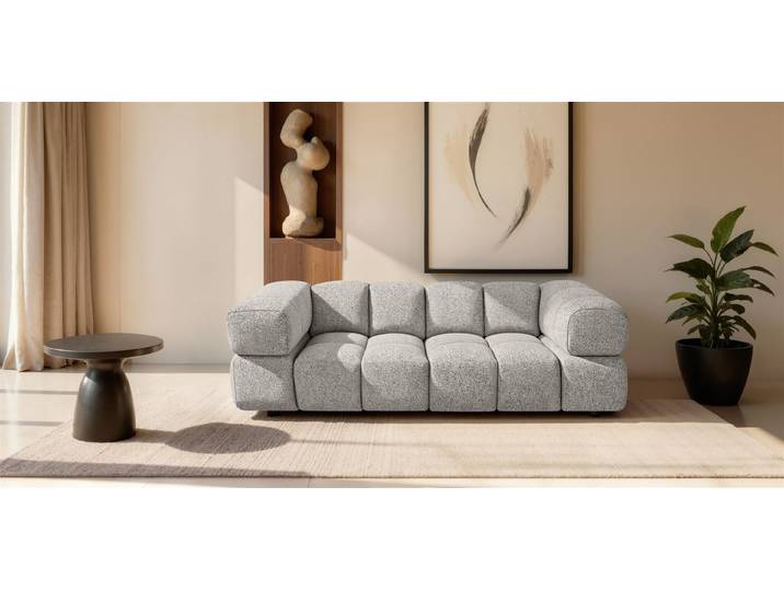 Fun Möbel 3-Sitzer Designersofa FUN ANGELA in Webstoff Puente, Rundumbezug