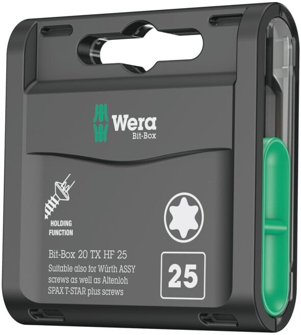 Bit-Box 20 TX HF Wera, TX 25 x 25 mm, 20 pièces (05057778001)