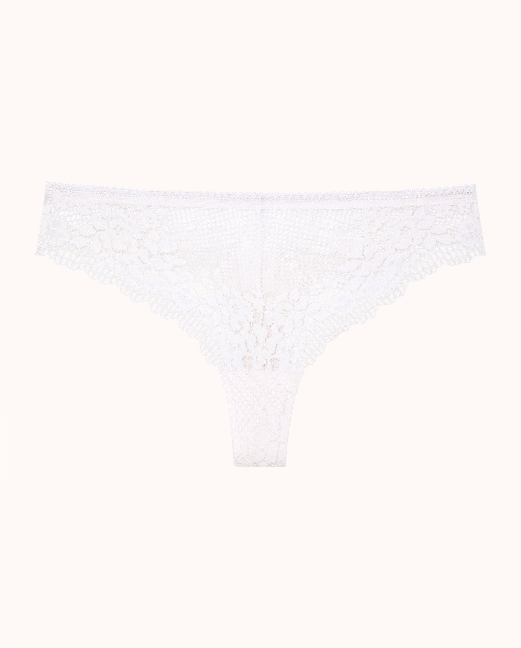 Brasilslip PASSIONATA "NINA", Damen, Gr. 36, weiss (talc), Mikrofaser;Spitze, Obermaterial: 83% Polyamid, 17% Elasthan, Unterhosen Brasilslip talc 36