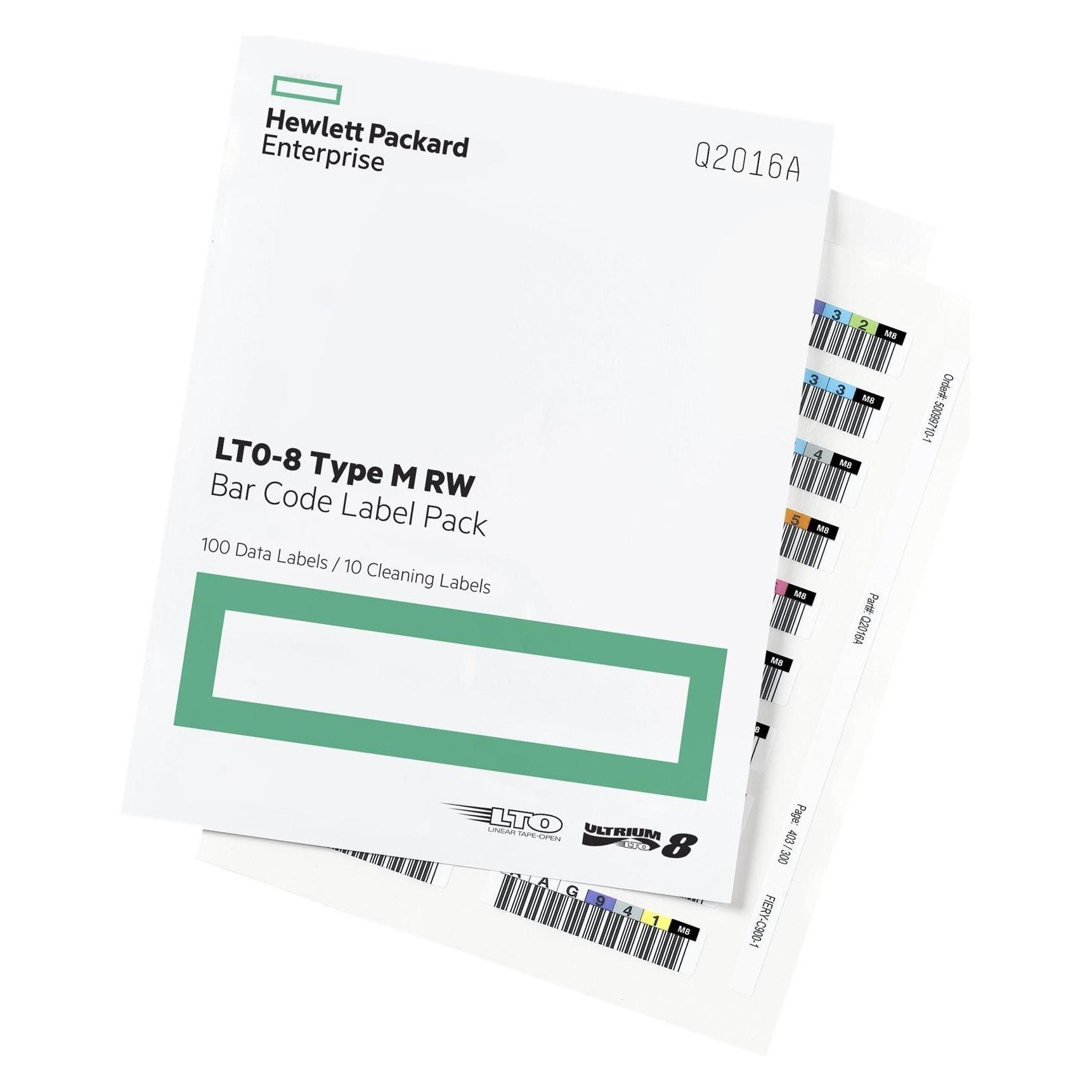 HP Lto-8 Ultrium Rw Bar Code Label Pack (LTO-8 Ultrium) (Q2015A)