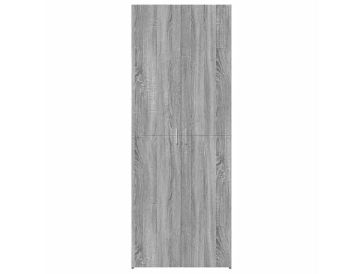 KTHLBRH Sideboard Grau Sonoma 70x42,5x185 cm Ingenieuriertes Holz Türen und Fächer, Kapazität 100 kg, pflegeleicht, für Wohnzimmer, Schlafzimmer, Flur