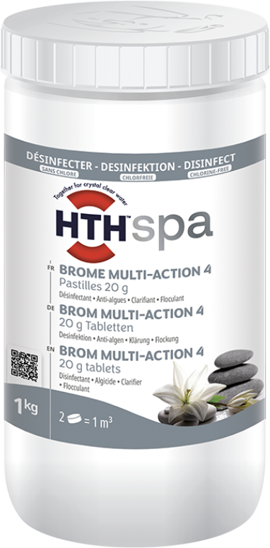 Brome HTH Spa Multi-Action 4 – Pastilles 20 g – 1 kg