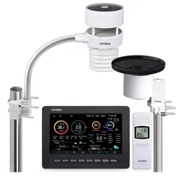 Garni 3055 Arcus, Wetterstation, Schwarz, Silber, Weiss