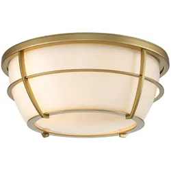 Elstead Lighting Chance 2-flammige Bad-Deckenleuchte E27 Naturmessing IP44