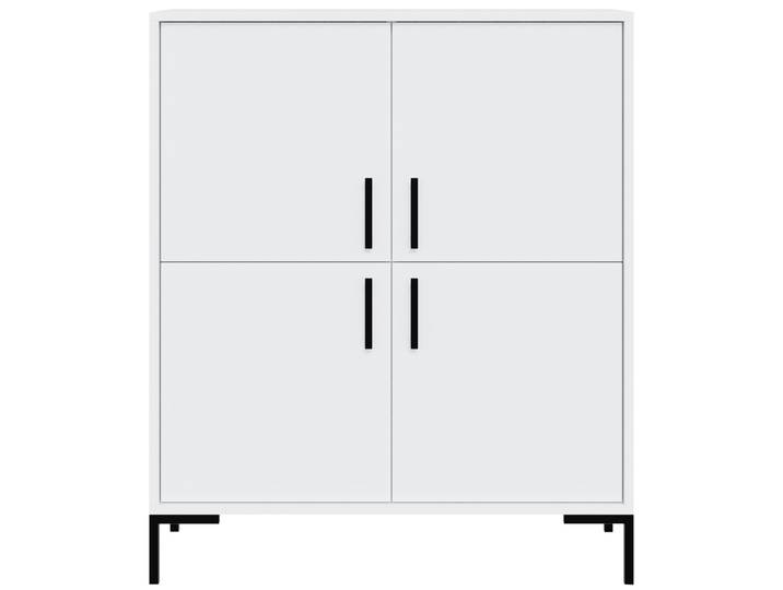 BEAUTYSOFA Highboard SELENA 100 cm Weiß, Kommode mit 4 Türen – Moderne Kommode mit Metallbeinen 15 cm, Selbstschließend, Wohnzimmer