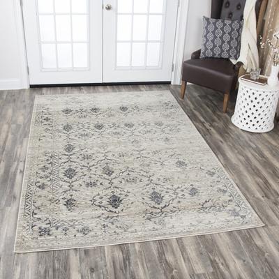 Alora Decor Swagger Collection Grey Distress Medallion Rug