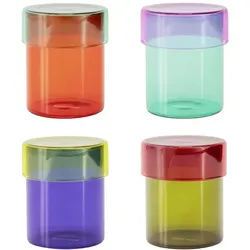 Remember Glasdosen 4er Set COSIMA - bunt - mit Deckel