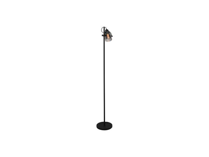 Vloerlamp Fumoso, zwart, Woon-/ Eetkamer, metaal, Modern, vloerlamp
