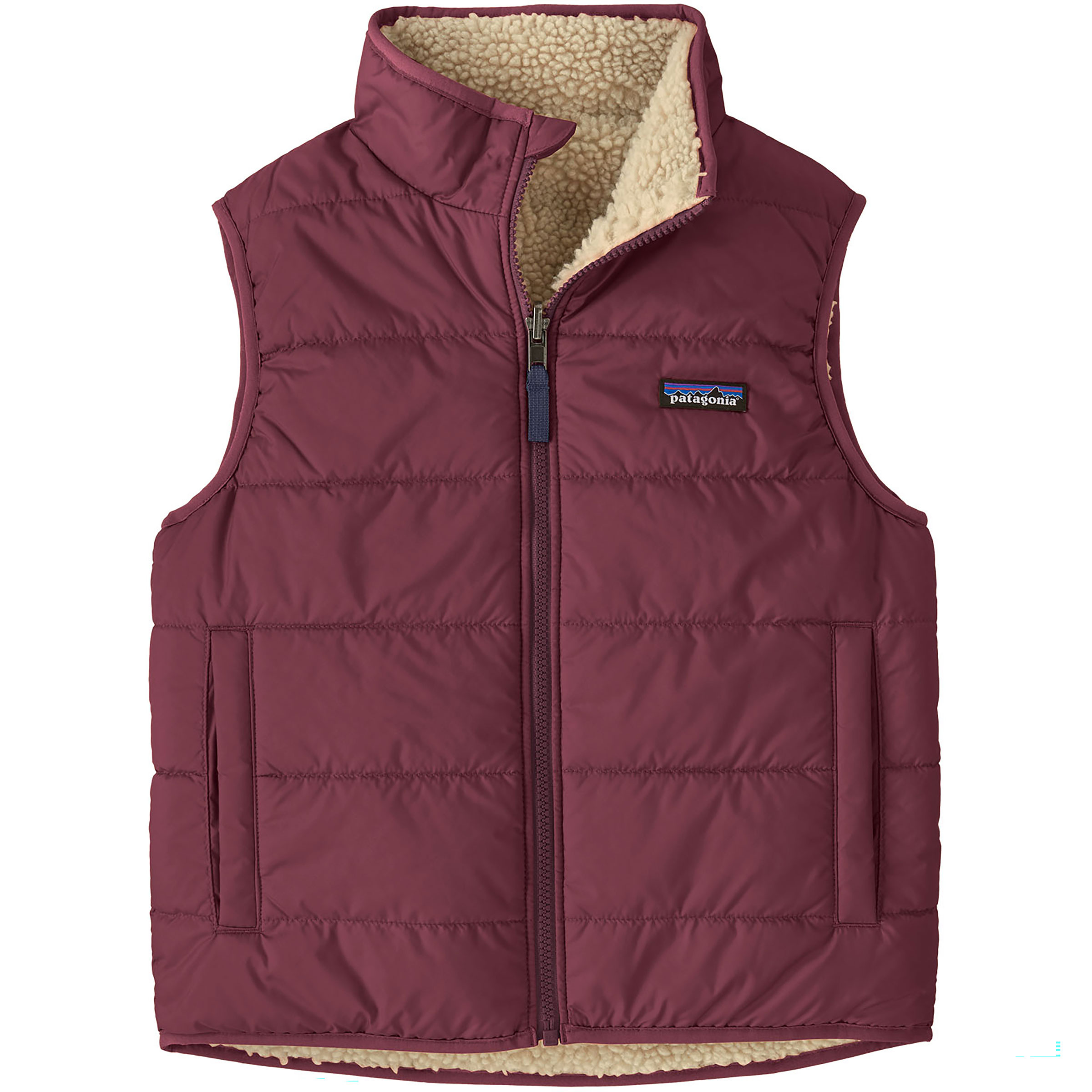 Patagonia K's Reversible Ready Freddy Weste Kinder Isolationswesten beige Größe 148 Lifestyle Wasserabweisend Wasserabweisend