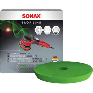 Sonax Polierschwamm ExzenterPad medium 150, 150mm Ø, grün (mittel), für Exzenterschleifer
