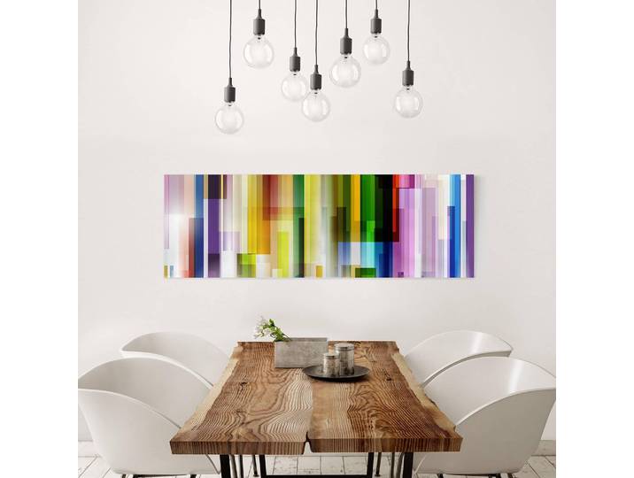 Leinwandbild Rainbow Cubes II Kunststoffart: Polyethylen Material: Kunststoff Muster: Gemustert Multicolor 150cm
