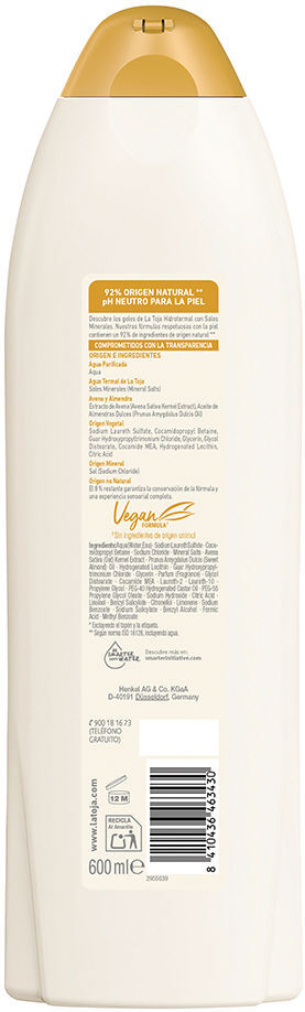 La Toja Leche De Avena gel de ducha 600 ml
