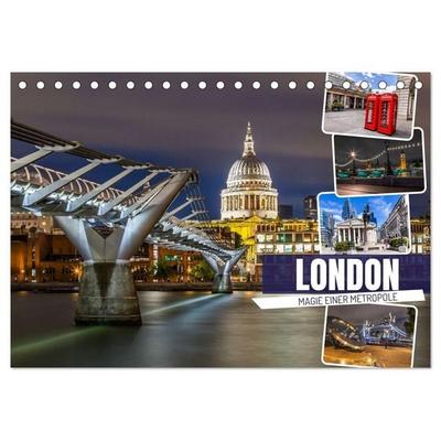 LONDON Magie einer Metropole (Tischkalender 2027 DIN A5 quer), CALVENDO Monatskalender
