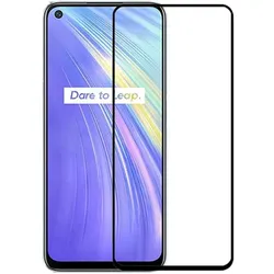 Screenguard Realme 6 Full Screen Panzerglas Schutzfolie 2.5D 9H (Realme 6), Smartphone Schutzfolie, Schwarz