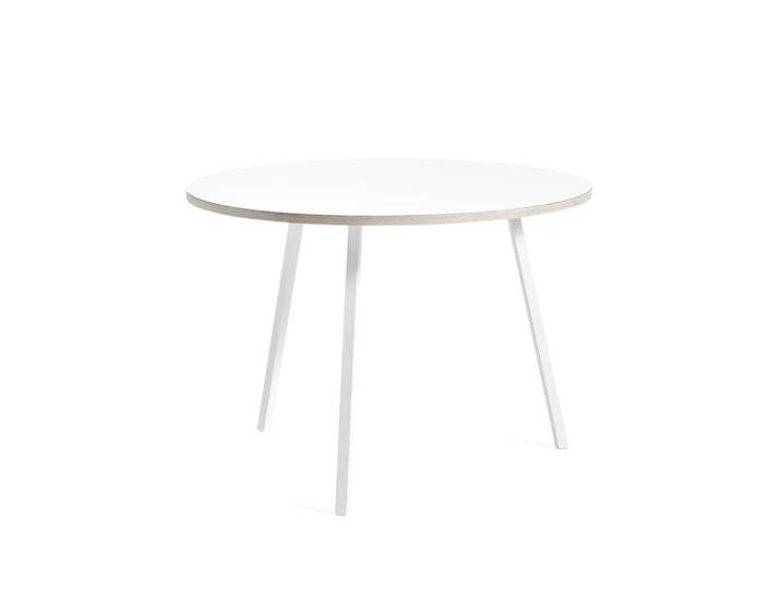 HAY Loop Stand Esstisch rund White laminate-white, Ø105 cm