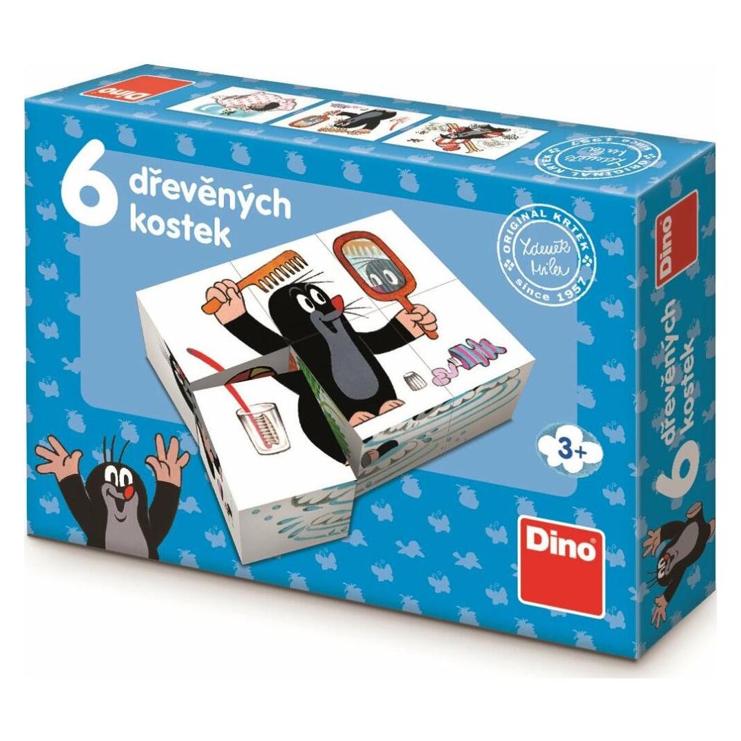 Dino Maulwurf Bilderwürfel, 6 Würfel (8590878643147)