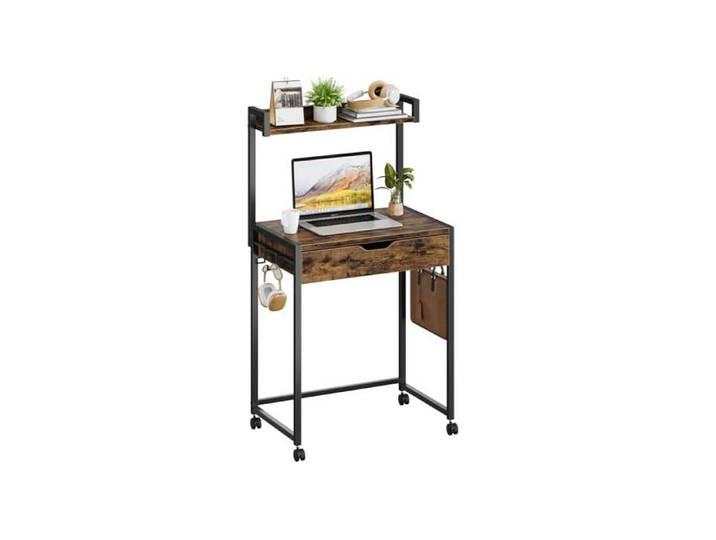 Petit bureau d'ordinateur 64 cm avec espace de rangement et tiroirs convient pour le bureau la chambre à coucher le salon