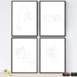 POSTER Set mit 4 Verliebte Paare 2 A3 Rahmenlos