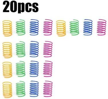 Useful Little Things Colorful Elastic Coil Spring Cat Toys 20pcs