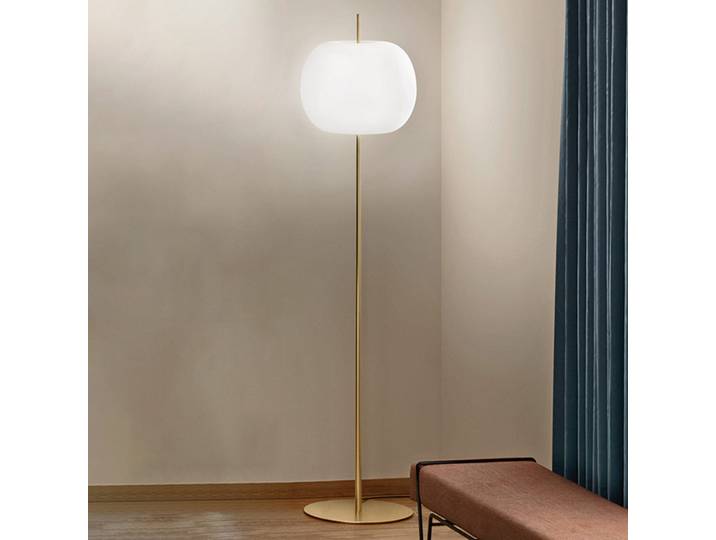 Kushi Lampadaire XL Brass - KDLN - Salon / séjour - Design - Métal - Avec abat-jour