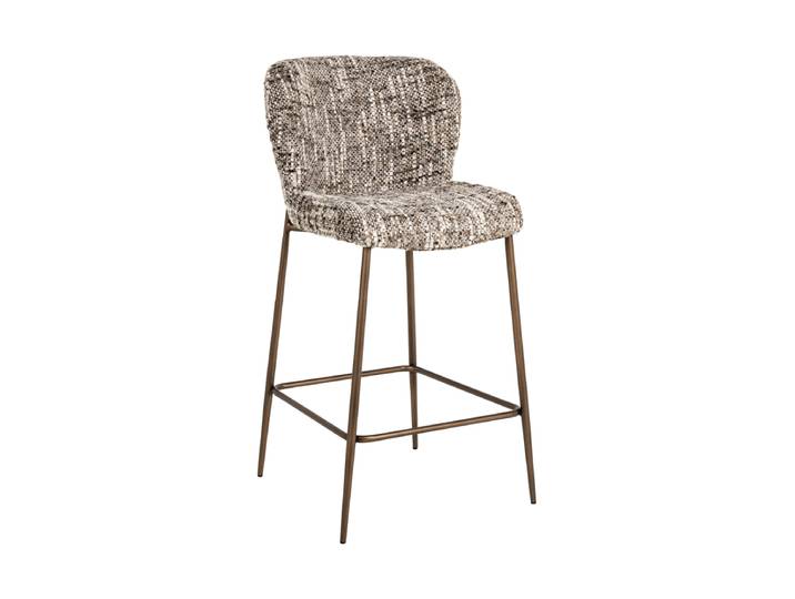 Hochwertiger Design Barstuhl „Odarby“ Brown Tweed Richmond Interiors