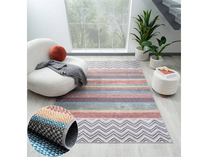 Outdoorteppich Vivi, LAGERRÄUMUNG , bunt (grau,bunt), B:160cm H:10mm L:230cm, Polyester, MYFLAIR MÖBEL & ACCESSOIRES, Teppiche, Outdoorteppich, bedruckt, modernes Design, In- & Outdoor geeignet, waschbar