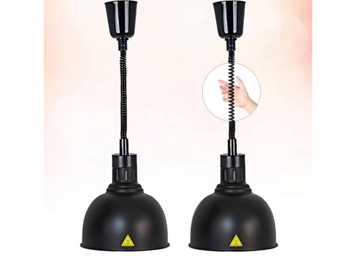 Aocay Wärmelampe Gastronomie für Speisen, Wärmelampe Küche Gastro 19/25 cm Höhenverstellbare Speisenwärmer Lampe Buffet/Küche, Hängende Lebensmittel Wärmelampe Küche für Essen