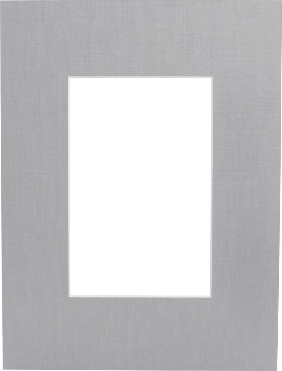 Passe-partouts 822 Grijs 24x30 cm met 14x19 cm uitsnede (5 stuks)