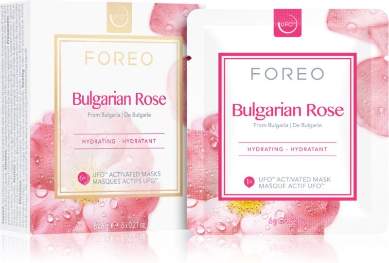 FOREO UFO™ Bulgarian Rose Hydratisierende Maske 6 x 6 g