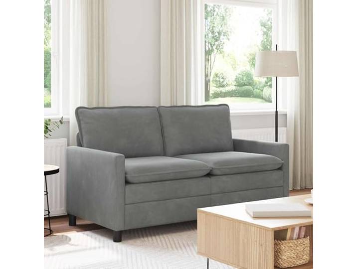 pokgdf Sofa Dunkelgrau 156 x 81 x 87,5 cm Samt Metallrahmen, Ergonomisches Design, Pflegeleicht, Modernes Wohnzimmer