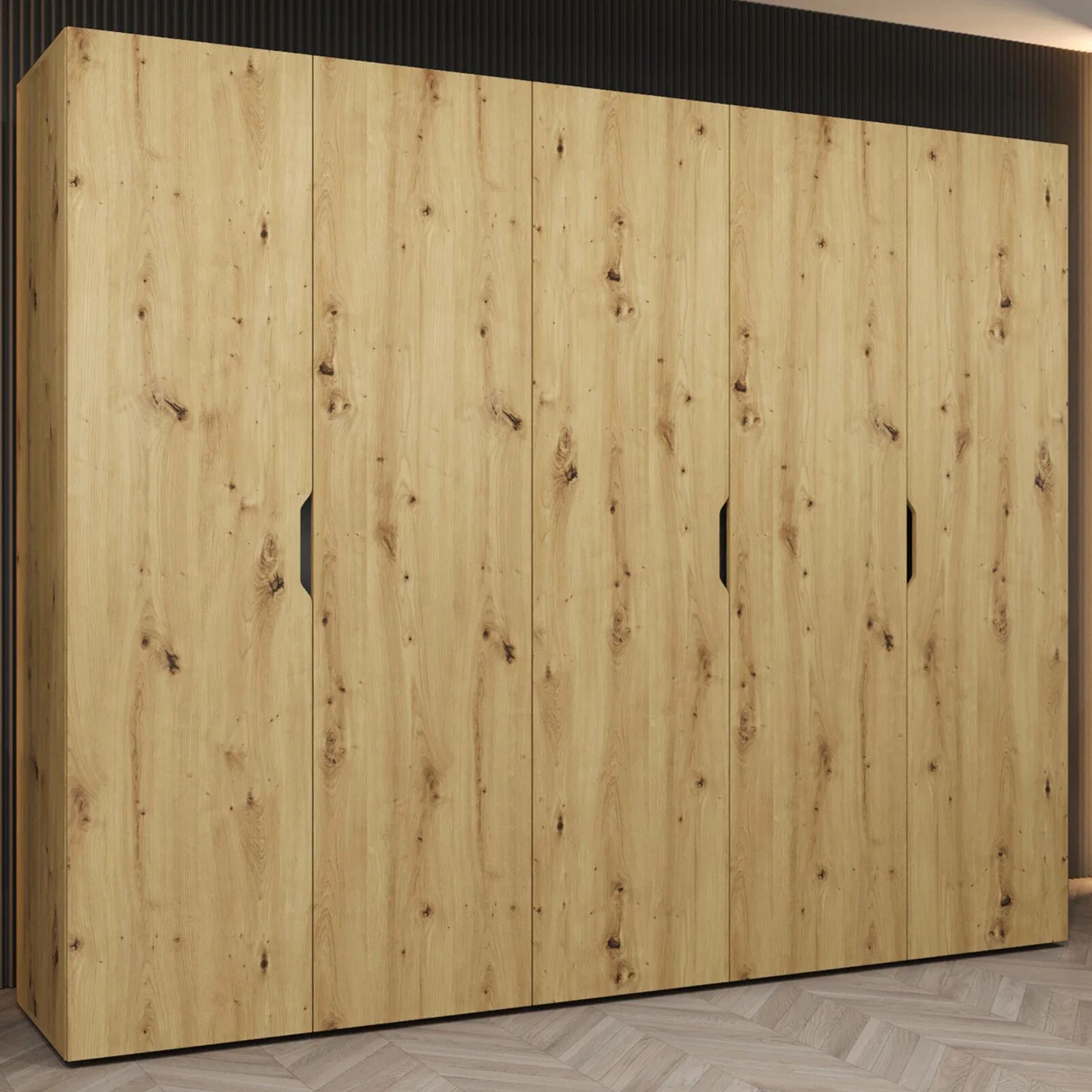 garneroarredamenti Armadio 250x202 cm 5 ante rovere Valencia