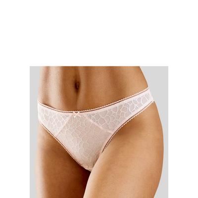 String LASCANA "Chiara", Damen, Gr. 36/38, rosa (rose), Microtouch, Obermaterial: 89% Polyamid, 11% Elasthan, körpernah, Unterhosen String, in graphischem Netz-Muster