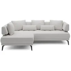 Ecksofa Giotto Stoff Silber