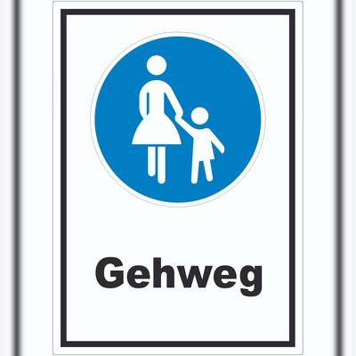 HB-Druck Aufkleber Gehweg A5 (148x210mm)