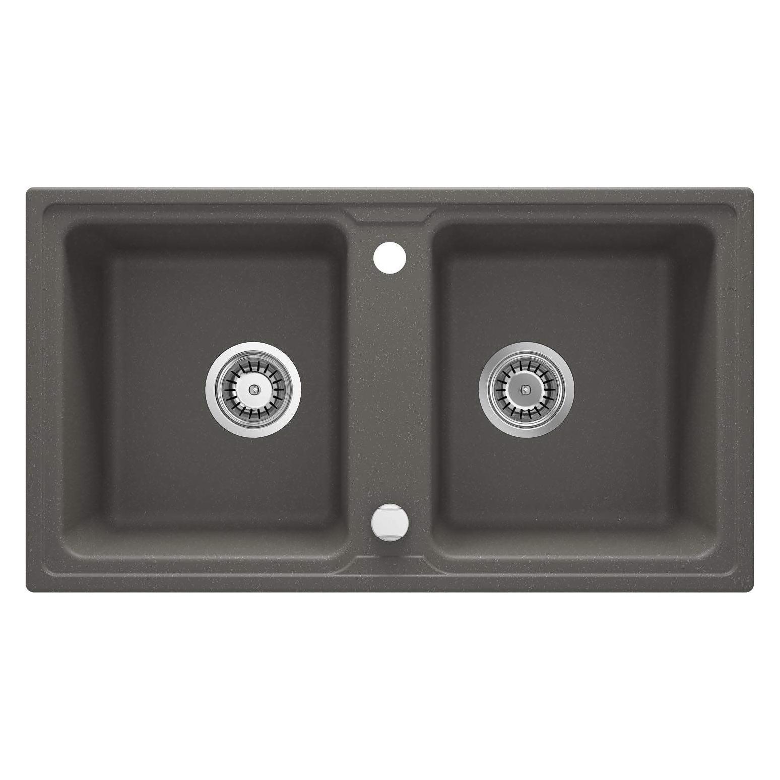2-Becken-Spülbecken aus Granit (Spülbecken Zubehör) (ZQZ T203)