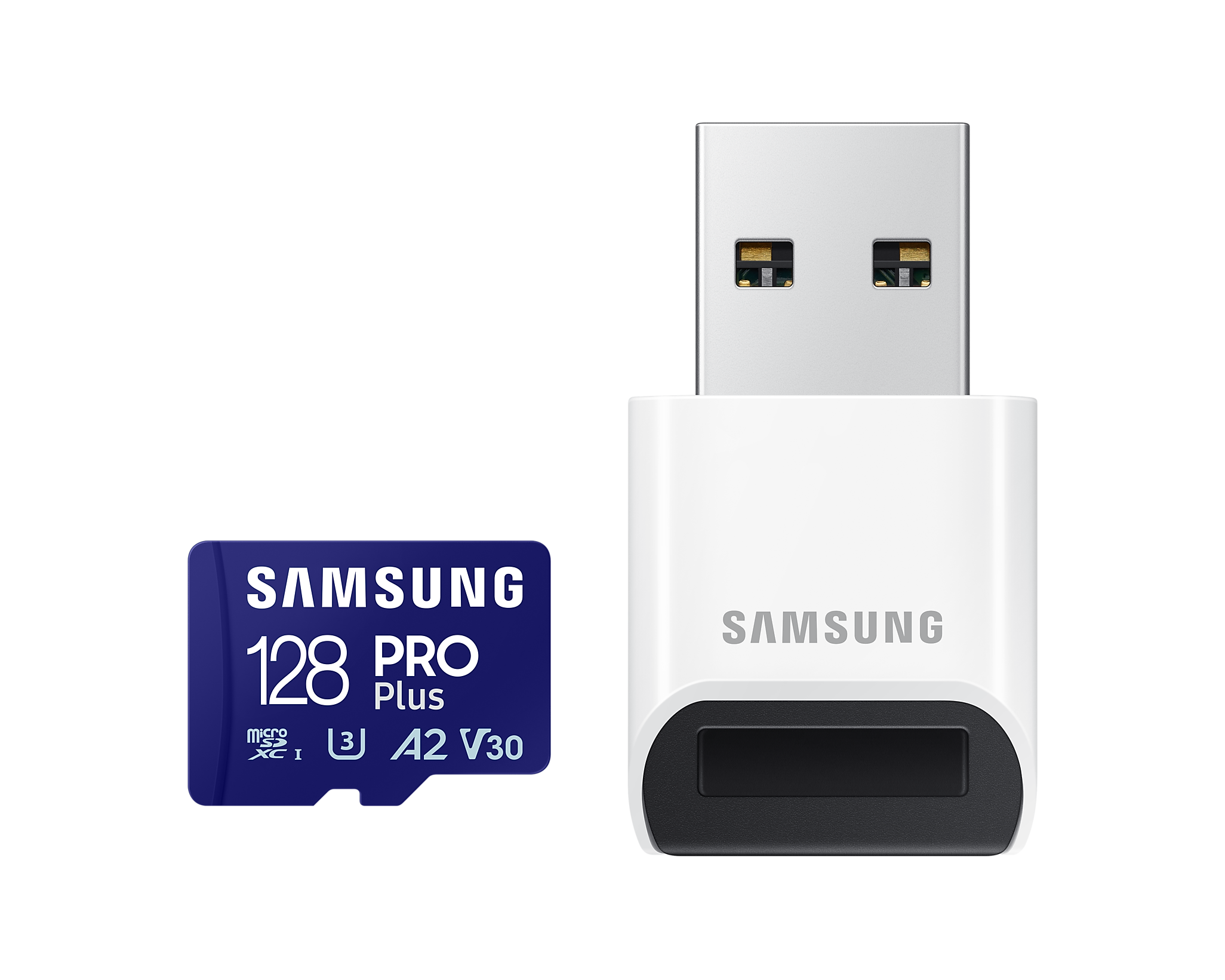 Samsung PRO Plus 128 GB microSDXC-Speicherkarte (2023) mit USB-Adapter MB-MD128SB/WW