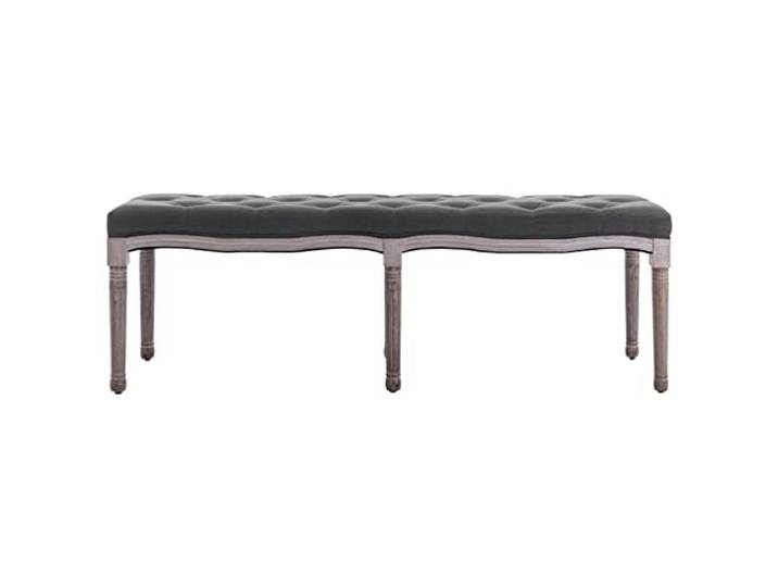 HKLGBVCR Sitzbank, Massivholz, Leinen, 150 cm, Dunkelgrau