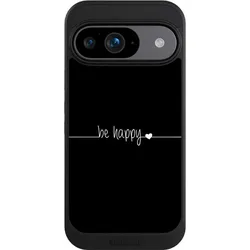 Nivocase Hülle für Google Pixel 9 Handyhülle NIVOcore Case Schwarz Glück Sprüche Statement (Google Pixel 9), Smartphone Hülle, Schwarz