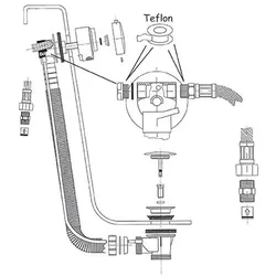 Ideal Standard Ab- und Überauf, mit Zulauf, Chrom T6492AA mit Zulauf, chrom