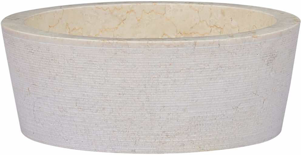 Borough Wharf Broughton 400mm L x 400mm W Marble Circular Sink Cream 400mm W