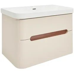 SAT Fusion Waschtisch mit Unterschrank 77,5x53x45 cm Sandbeige matt SATFUSION280BEMW
