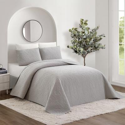 Modern Heirloom Solid Stitch 3-Piece Bedspread Set