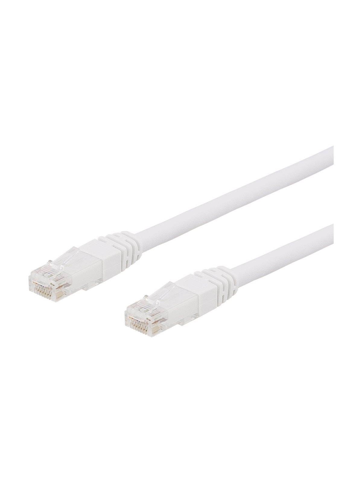 Deltaco patch cable - 10 m - white - Weiß - 10m