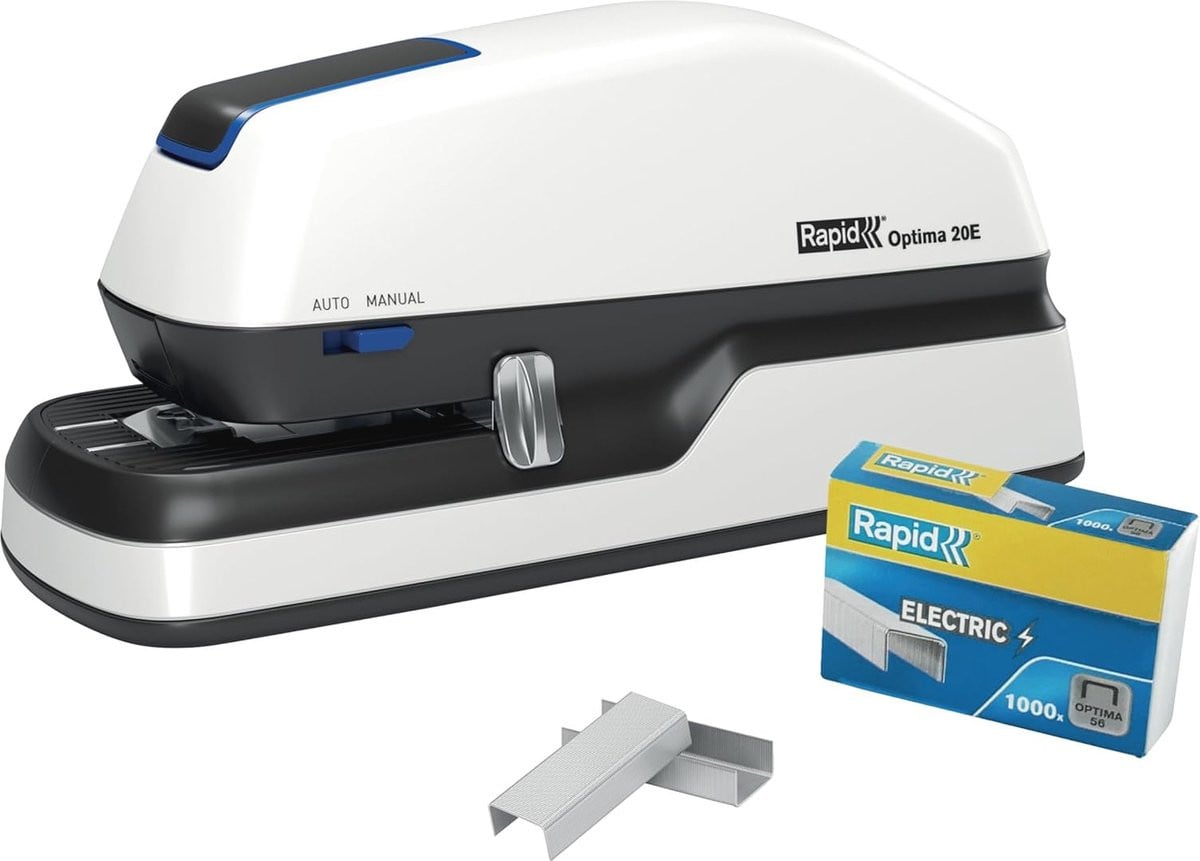 Contactloze Elektrische Nietmachine voor 20 Vellen, Wit