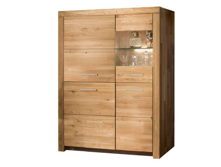 KAMILLA Highboard I, Material Massivholz, Wildeiche geölt, rechts