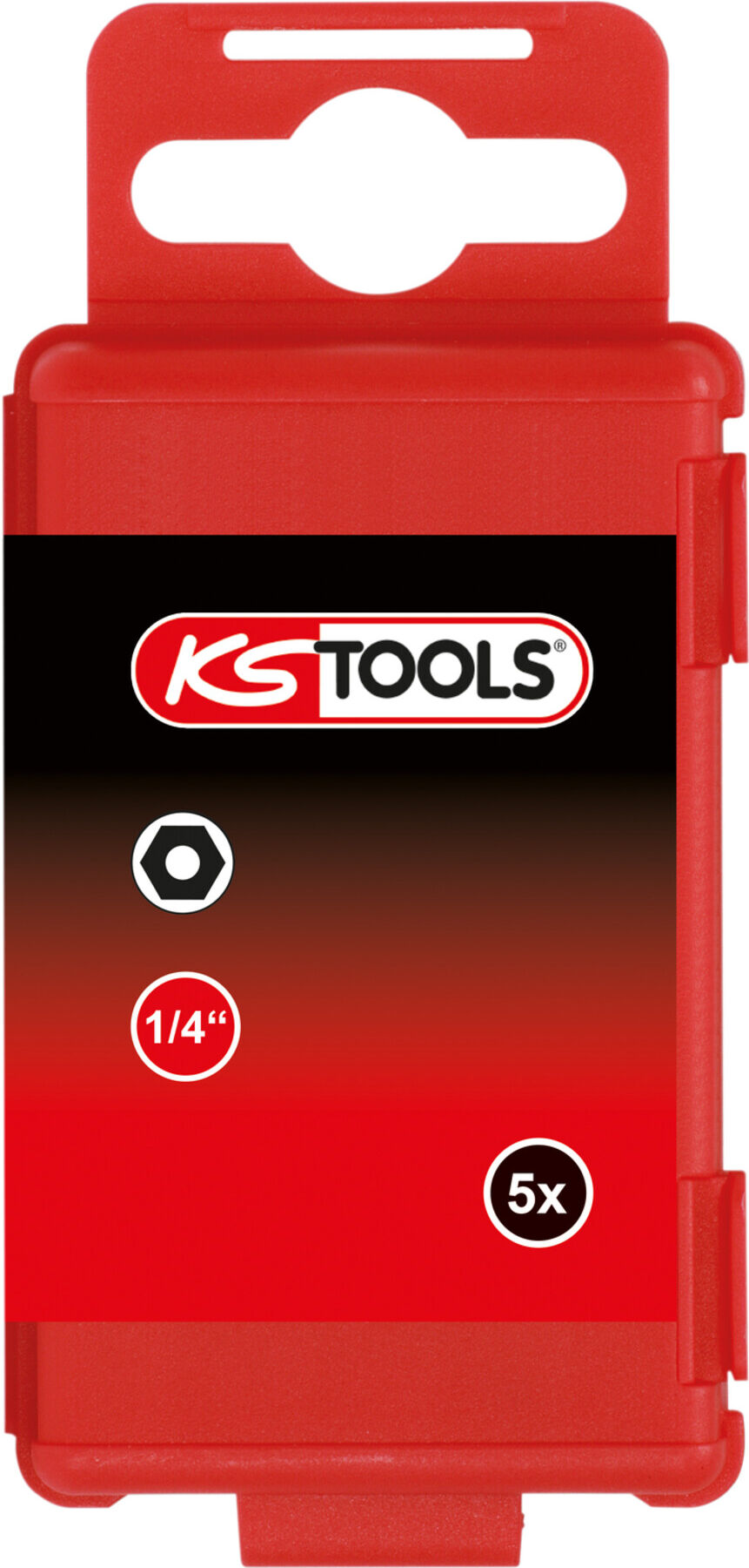 KS Tools 1/4" CLASSIC Bit Innensechskant, Bohrung 2,5mm,5er Pack (911.7711)