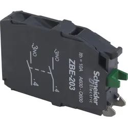 Schneider Electric ZBE203 Hilfsschalter, Kontaktblock, Harmony XB4 und XB5, 22mm, 30mm, Schraubklemme, doppelt, 2S